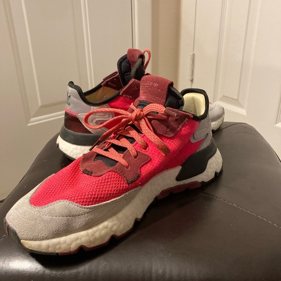 Adidas Boost Nite Jogger ‘Shock Red’ Size 10.5 - Picture 3 of 6